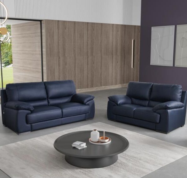 Duca 2 Seater Fixed Navy - Gallery Image