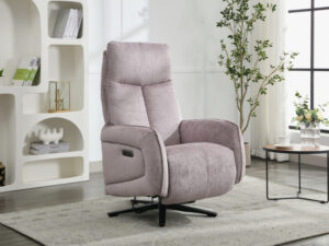 Bayeux – Fabric Electric Swivel Chair – Lavander