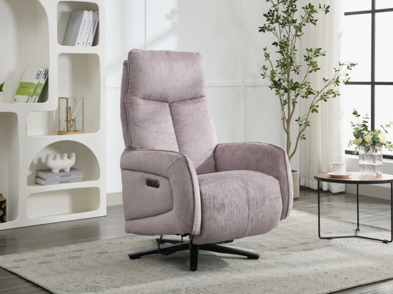 Prestige Fabric Lounge Electric Swivel Chair - Variation 1