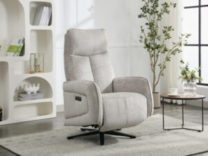 Bayeux – Fabric Electric Swivel Chair – Rabbit