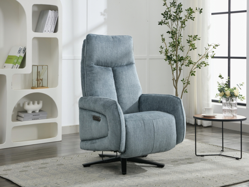 Prestige Fabric Lounge Electric Swivel Chair - Variation 3