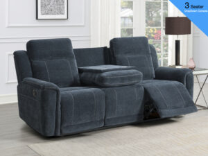 Sisa 3 Seater Dark Grey (With Console)