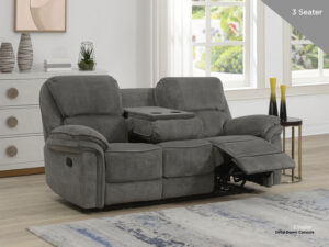 Cannes – 3 Seater Manual Recliner Stone