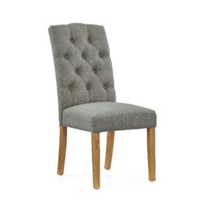 Ilchester – Grey Button Back Upholstered Chair