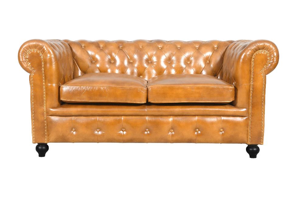 Andreas 2 Seat Sofa Tan - Gallery Image