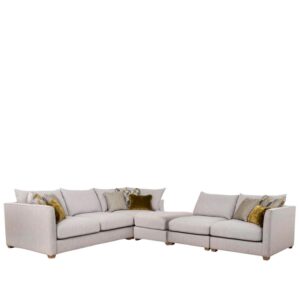 Viborg Fabric Corner Sofa – LH1/ALU/COR/FST/RH2