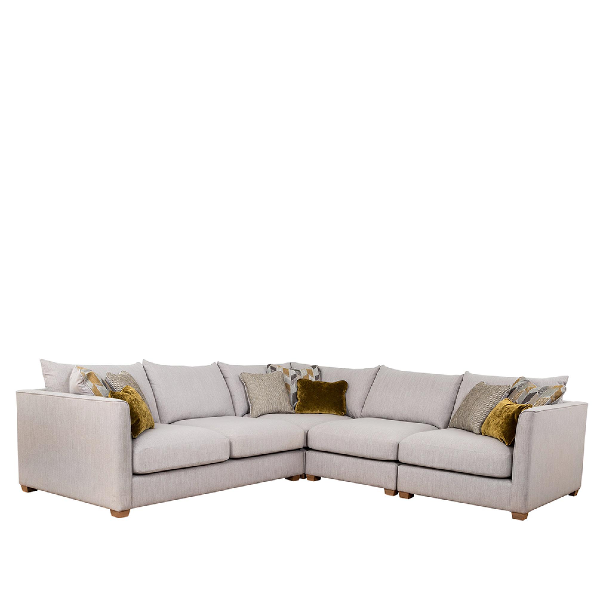Carter Fabric Corner Sofa - LH2/COR/ALU/RH1 - Main Image