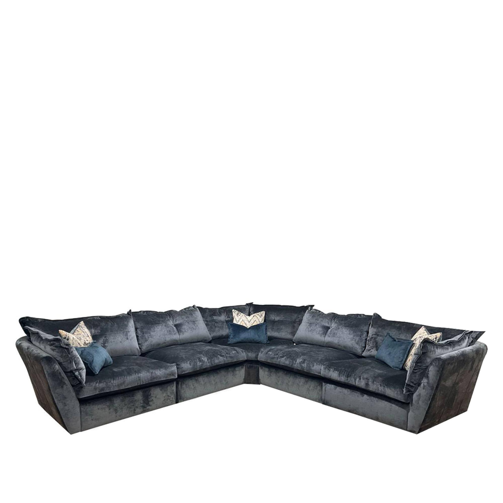 Sully Fabric Corner Sofa - 4ML/ALU/COR/ALU/4MR - Main Image