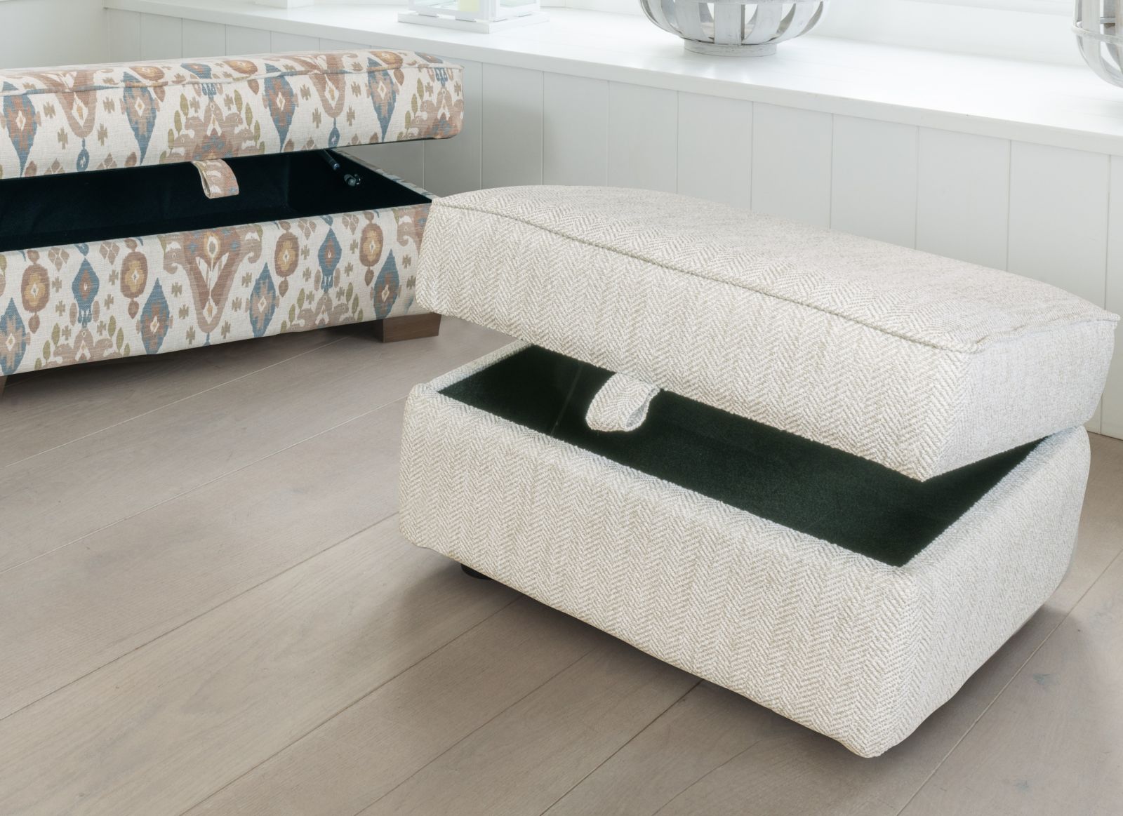 lancaster ottoman and stool (2)