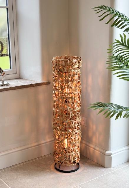 LS21 Bamba Round Floor Lamp Natural 100cm - Main Image