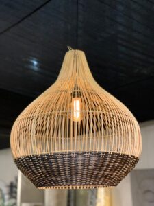 LS200 Rattan Hanging Teardrop Ceiling Light Shade