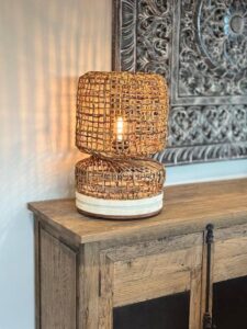 LS62 Stone Table Lamp 45cm