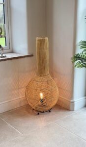 LS38 Rattan Wilde Java – Volcano Floor Lamp XL Natural