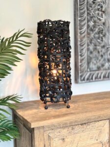 LS23 Wilde Java – Bamba Round Floor Table Lamp Dark 50cm