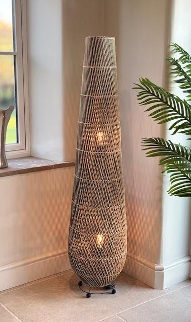 LS42 Palm Combi Weave Floor Lamp 150cm - Main Image