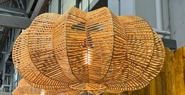 LS207 Rattan Flower Hanging Ceiling Shade 50cm - Main Image